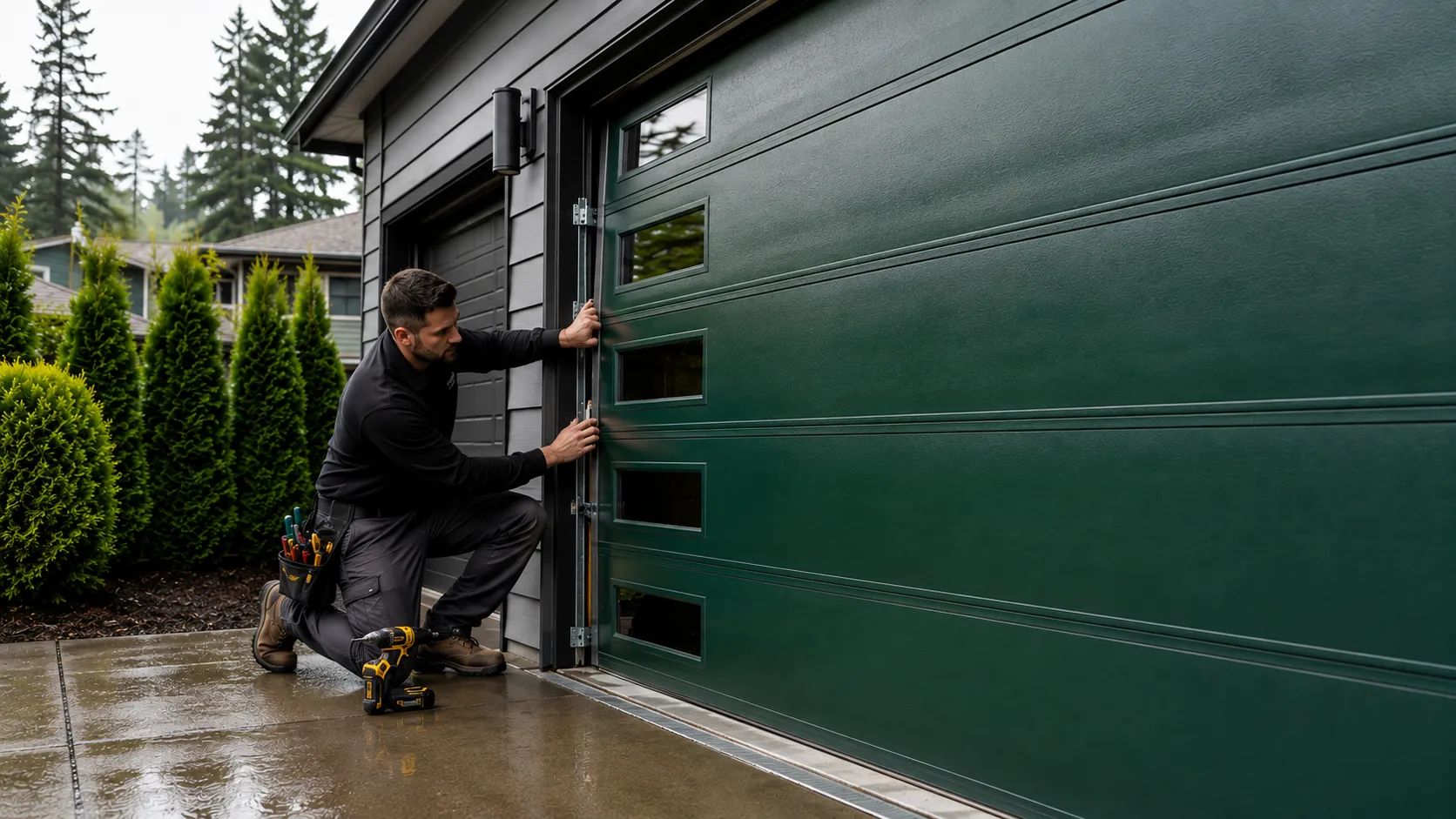Garage Door Work for Deer Park's Newer Housing Stock